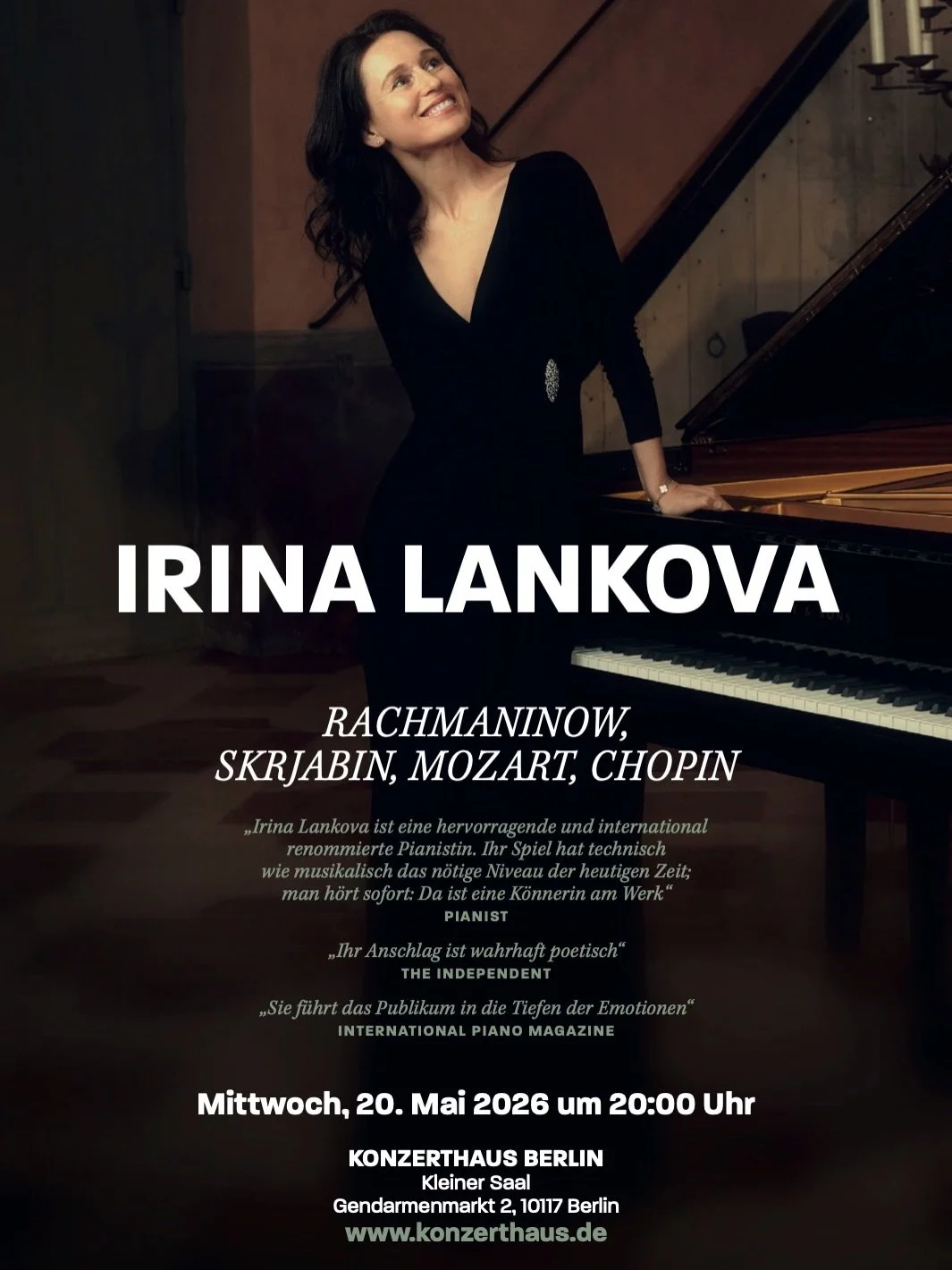 Dear friends in Germany, I am so happy to announce my concert in Berlin on 20 May at the Konzerthaus.

Reservations have just opened: https://www.konzerthaus.de/ 
🎫 link in the bio

I look forward to seeing you there, to playing my beautiful Ph&oeli