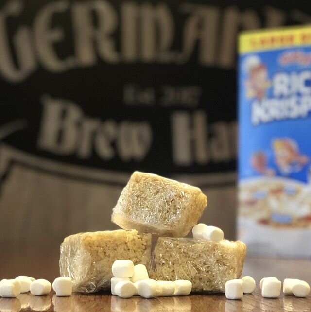 Our chef prepared Rice Crispy Treats is our take at the timeless marshmallow snack. This is a great item to help satisfy your sweet tooth.

#rice #crispy #snack #gbh #germaniabrewhaus #germaniacoffeehaus