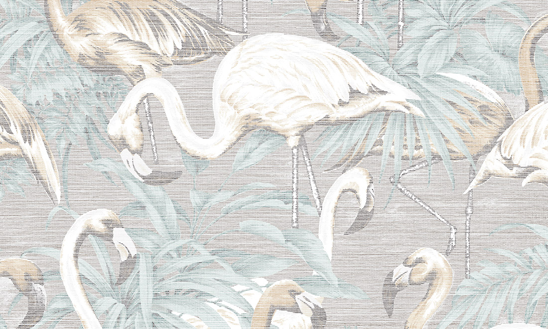 Arte Curiosa Wallpaper- Flamingo