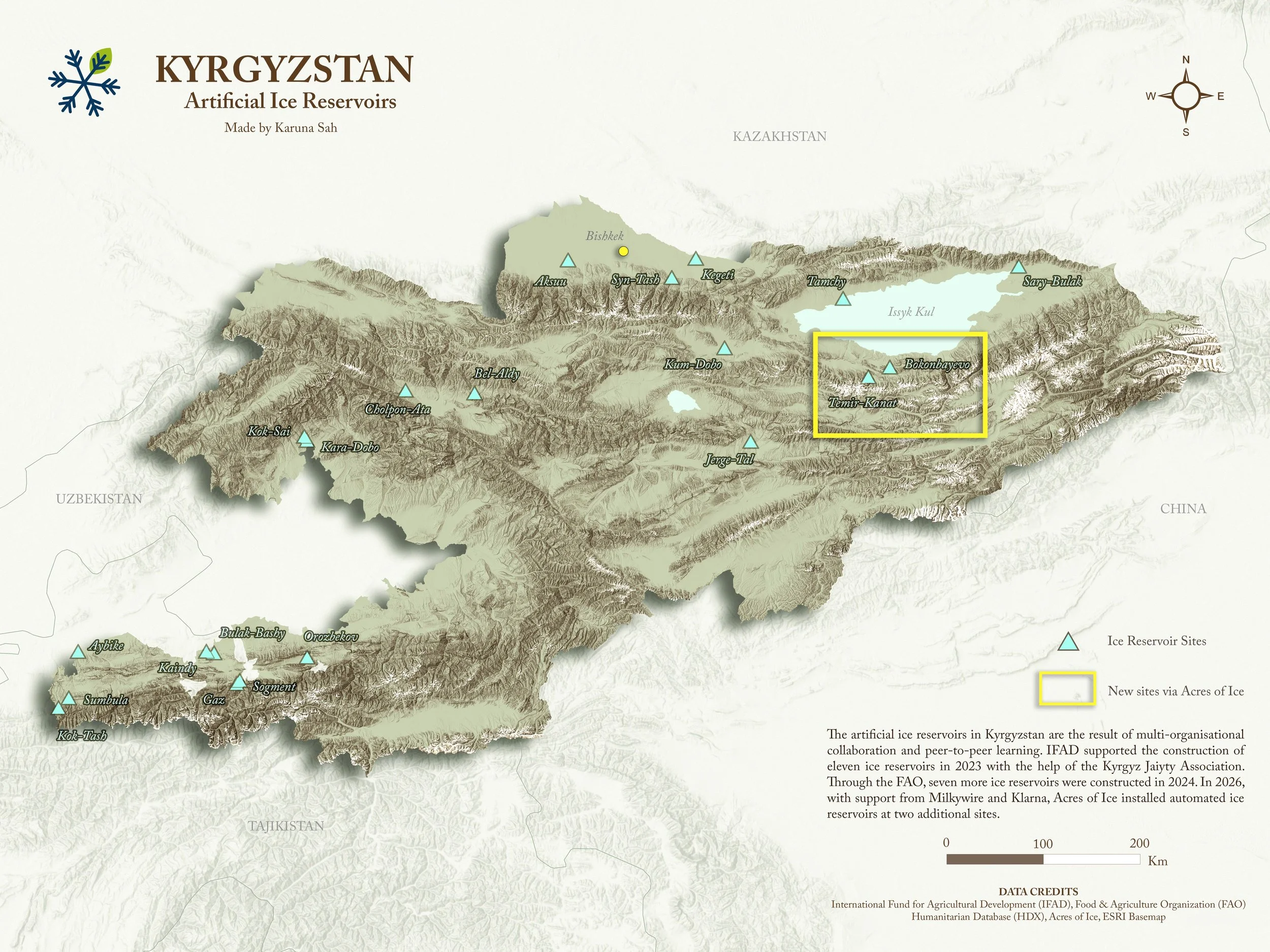 Artificial Ice Reservoirs in Kyrgyzstan 