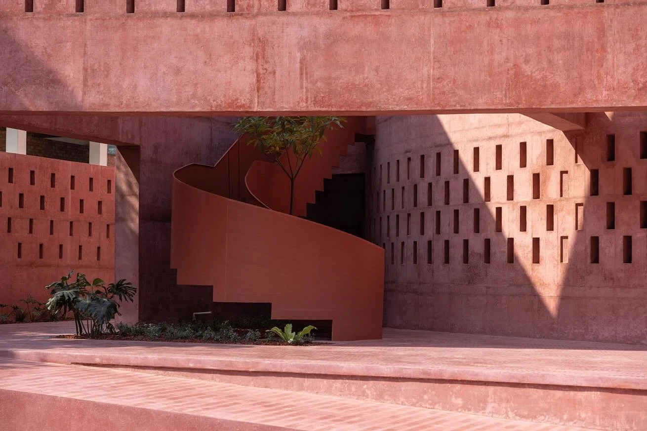 Zebun Nessa Mosque | Ashulia, Bangladesh &mdash; @studiomorphogenesis 

A pink concrete mosque breathing beside the water.

Designed as a &ldquo;breathing pavilion,&rdquo; Zebun Nessa Mosque transforms a leftover industrial site into a serene space f
