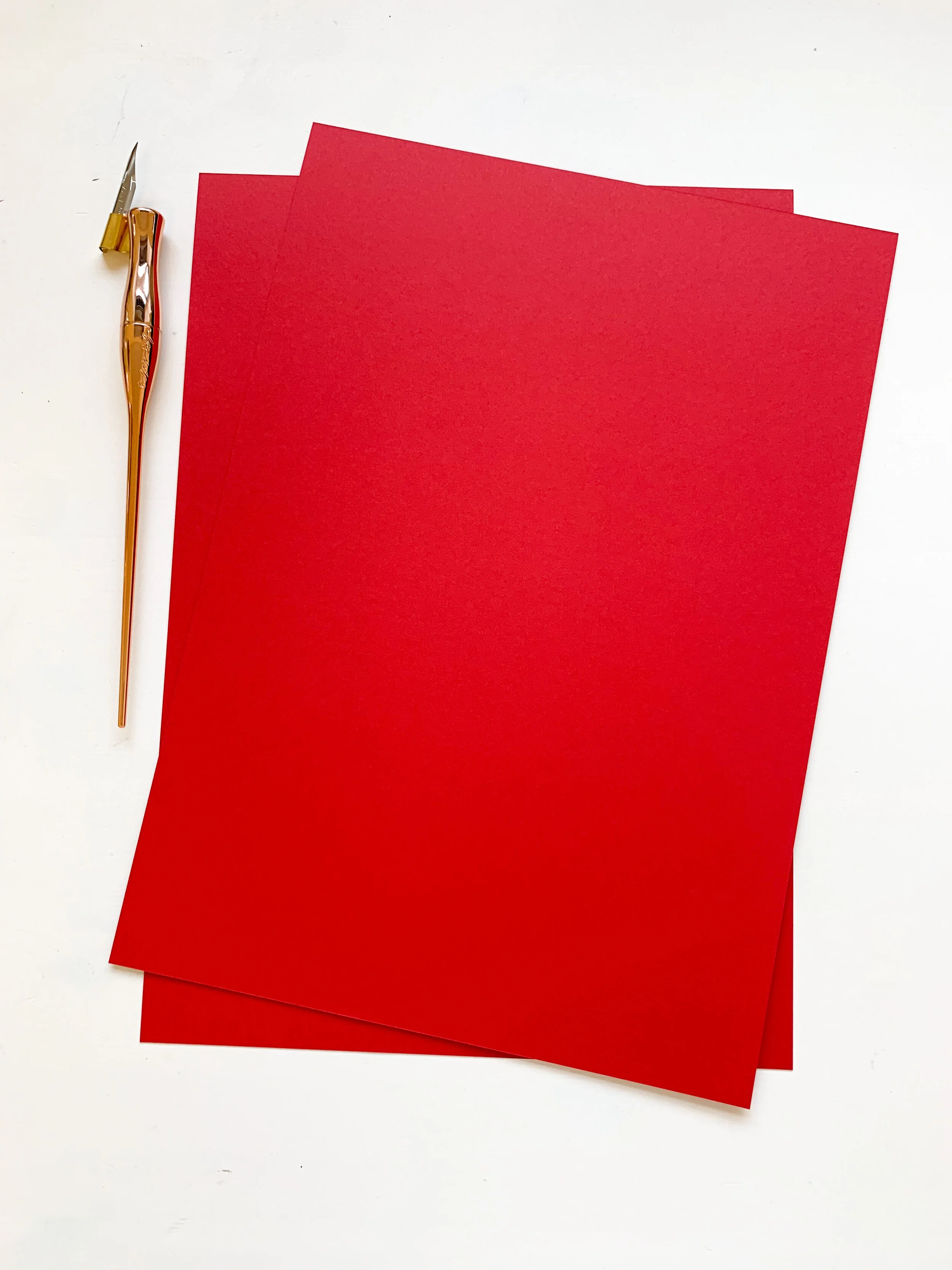 Red Calligraphy Card