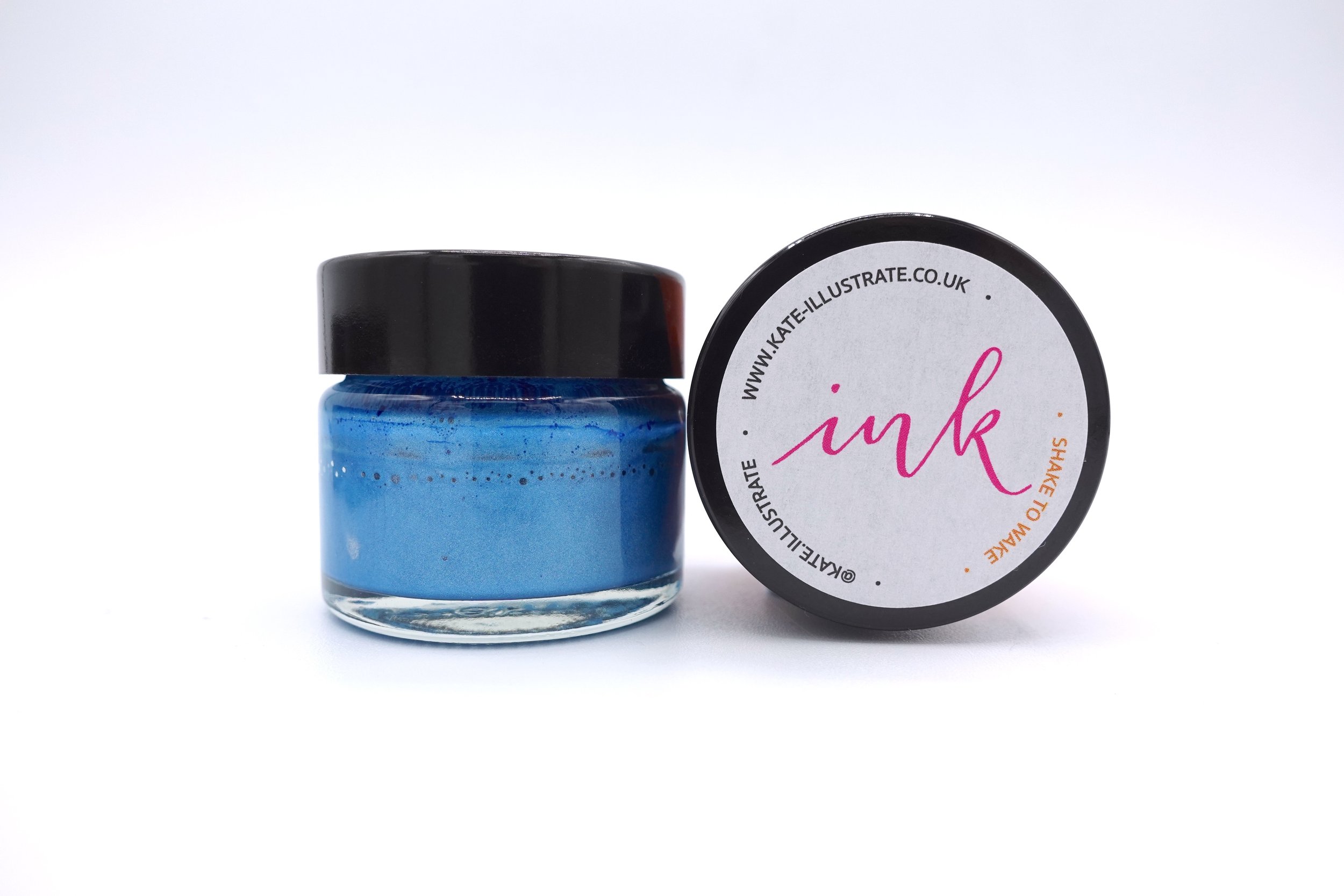 Metallic Blue Calligraphy Ink