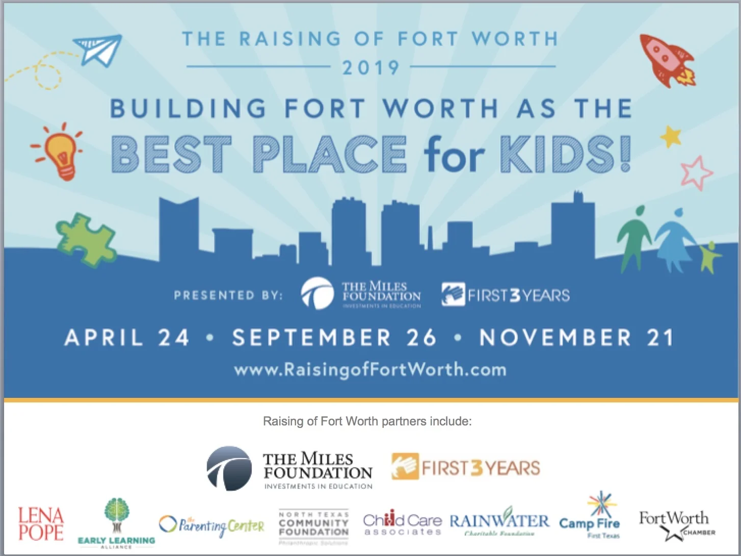 RAISING OF FORT WORTH 2019: BUILDING THE BEST PLACE FOR KIDS!