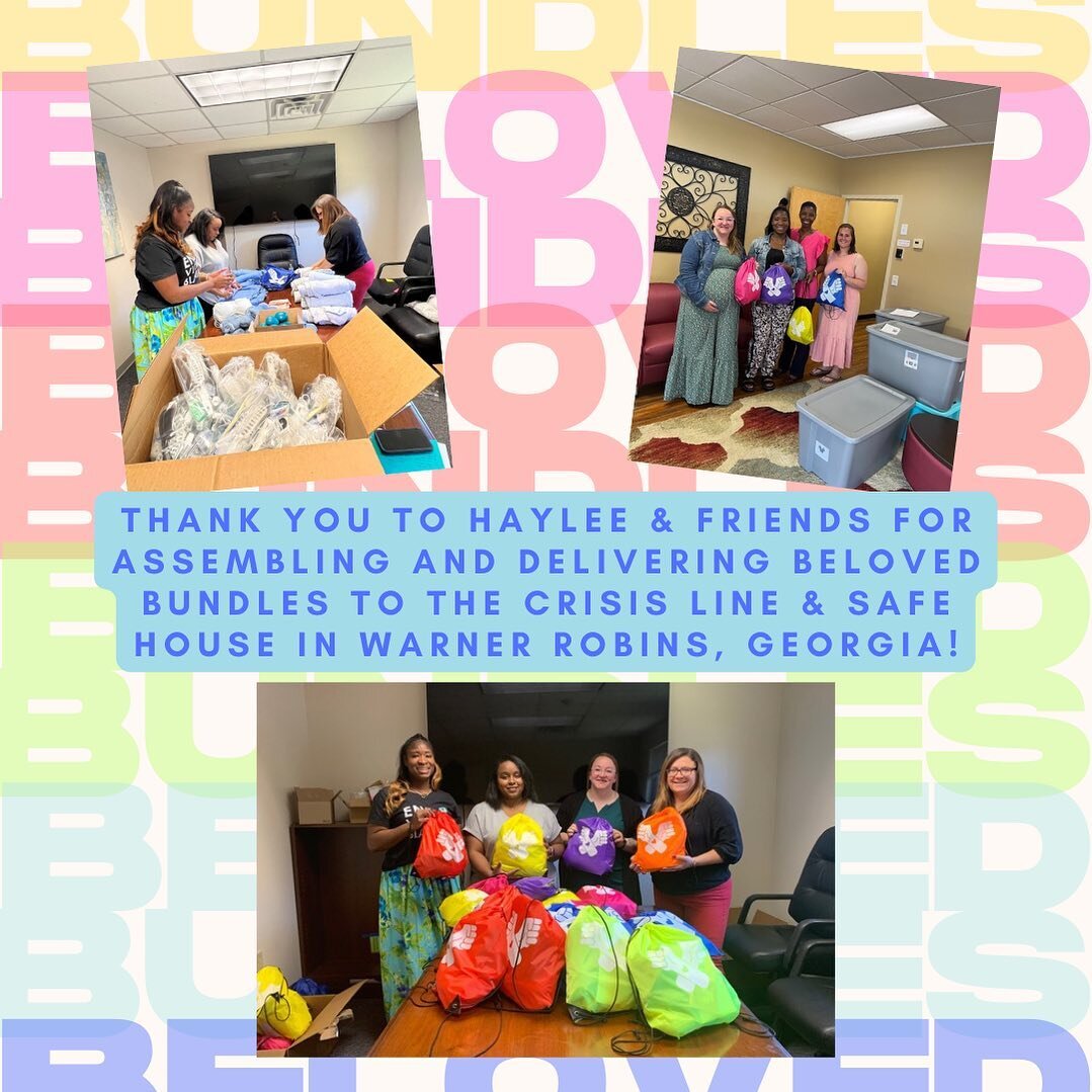 We are thrilled to provide Beloved Bundles to the amazing folks at Crisis Line &amp; Safe House of Central Georgia, Inc. Thank you for the work you do on behalf of survivors.

An extra special thank you to our incredible volunteer, Haylee. Haylee rea