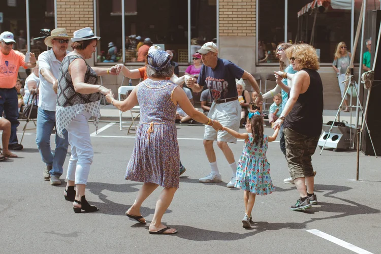 Polka dancing on 119th Street