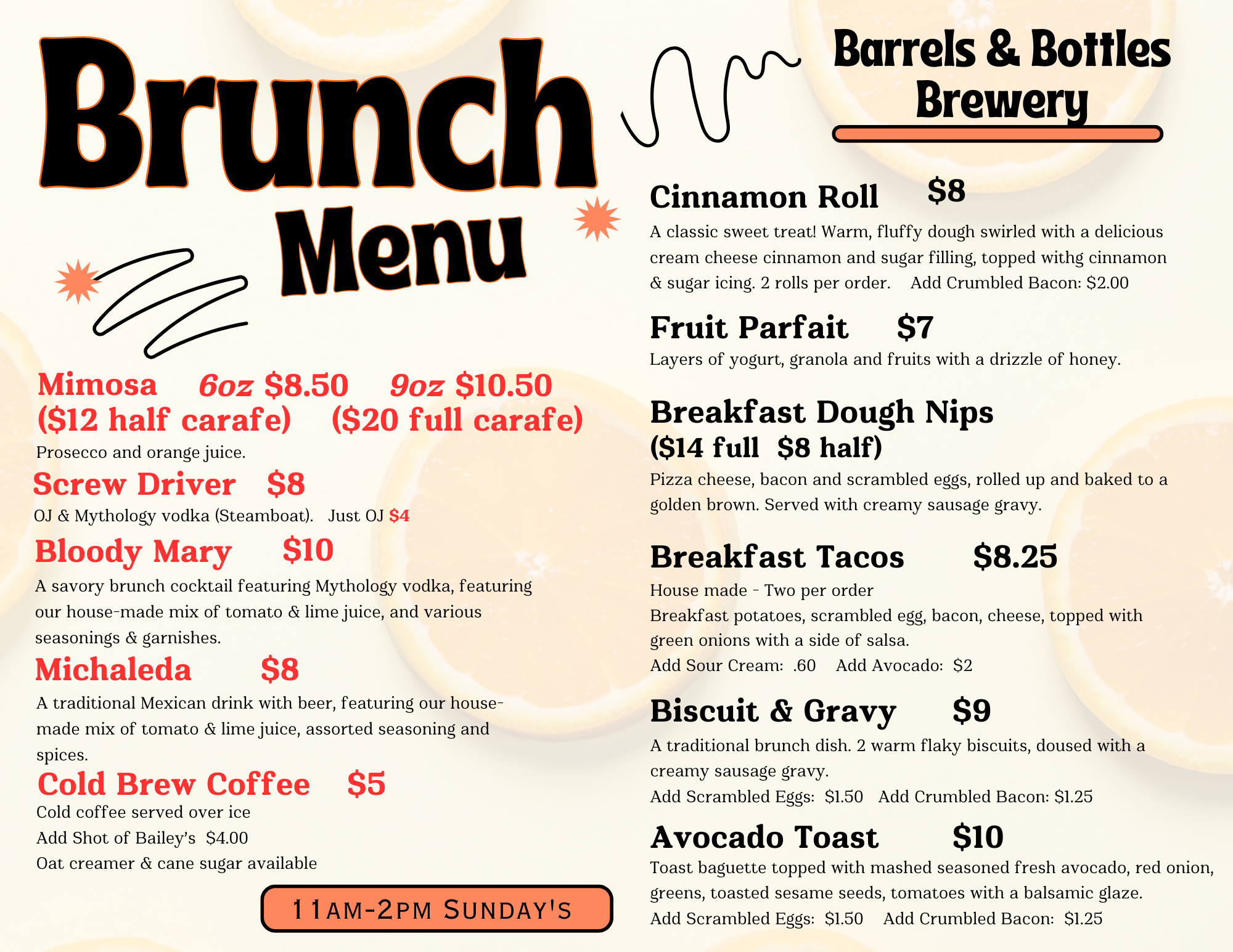 Cream and Orange Illustrated Brunch Delight Menu Landscape.png