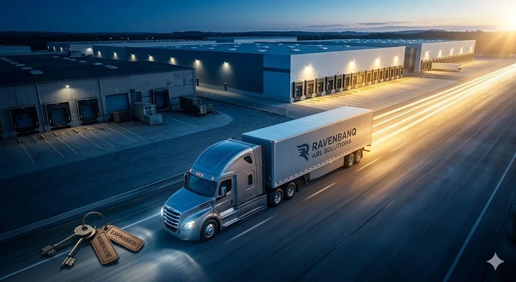 Corey Rockafeler Analysis: Visualizing the Ravenbanq Sprint, showing commercial assets mobilized and accelerating out of inertia into dynamic growth, powered by asset-based financing.