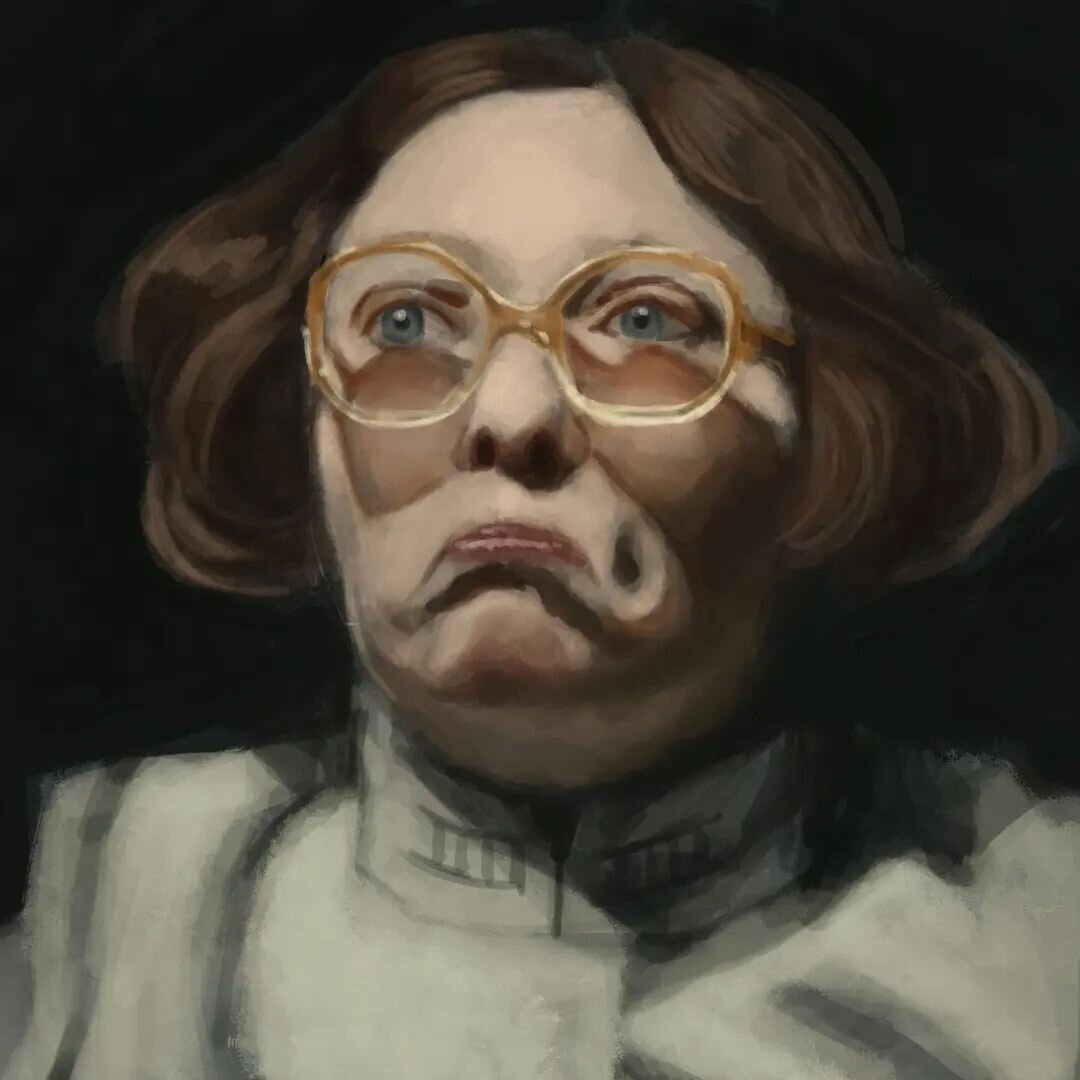 | &quot;My friend, you suffer from this misplaced optimism of the doomed.&quot;
I've been doing 30 minute movie studies. These are of Tilda Swinton in Snowpiercer. She makes such fun expressive faces. 

Program: @procreate