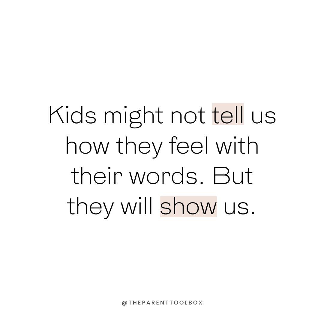 Kids might not always use words to tell us how they feel, but their actions speak volumes. 🗣️❤️ 

Let&rsquo;s stay curious about their behaviors and model open communication. You might be surprised by what you discover. 

When we lead by example, we