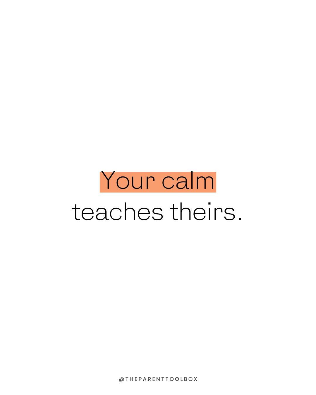 Emotions are contagious. But the good news is so is calm! 

You don&rsquo;t need to fix every meltdown but your presence truly matters.
When you stay grounded, you help your child co-regulate and learn how to navigate big feelings safely.

Model the 