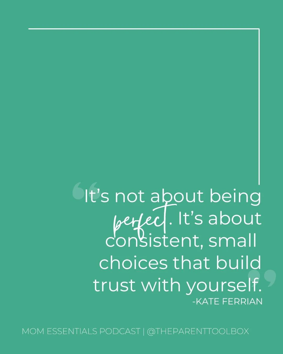 We ALL have messy! 
Let&rsquo;s normalize not having it all together.

You don&rsquo;t need to be the perfect parent... you just need to keep showing up.

Kate Ferrian reminded us that healing happens in the small, quiet moments.
The tiny shifts. The
