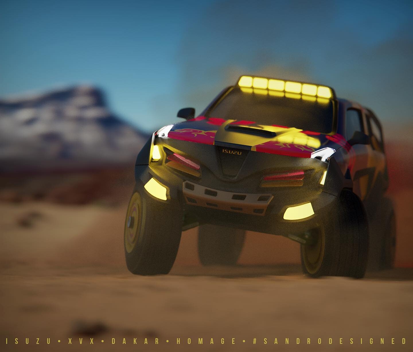 Well, best for last: went back into Keyshot and banged out some action shots for the XVX Dakar, with all the motion blurs and dusts rendered within the environment instead of later in Photoshop. Very pleased w the results. Looking forward to 2023!
&b