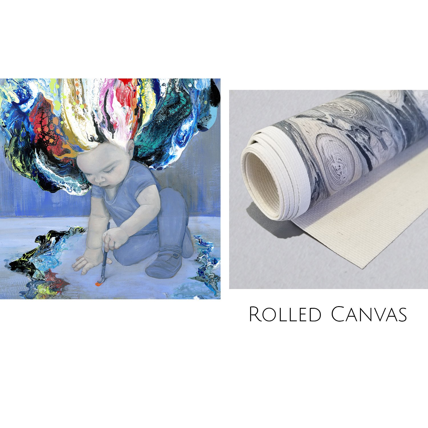 Circuit Complete - square-cropped, rolled canvas print