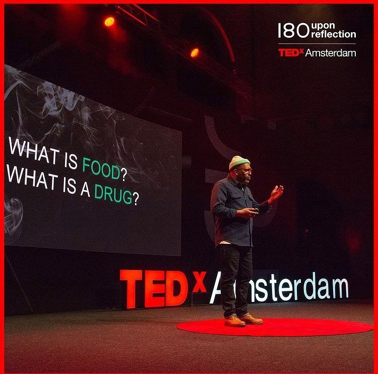 What an amazing moment!!! Being able to explain my point of view and help people understand how I think about food and drugs in this overwhelming world of being over stimulating over fed and over drugged.  Thank you @tedxamsterdam @tedx_official for 