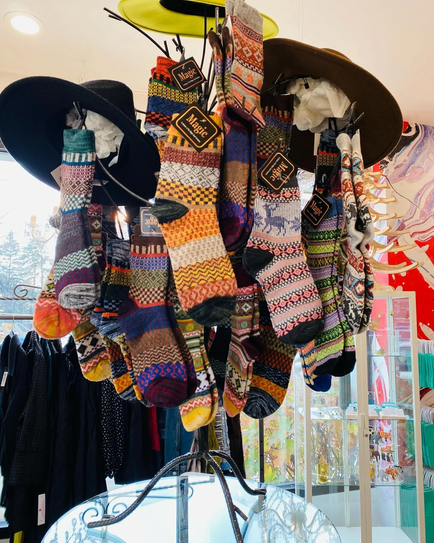 The sock tree is full and ready to warm your toes! We bring these customer favorite socks in every winter and they&rsquo;ve just arrived! They are the he perfect blend of wool, cotton, and poly so they keep your feet warm, let them breath, and have j