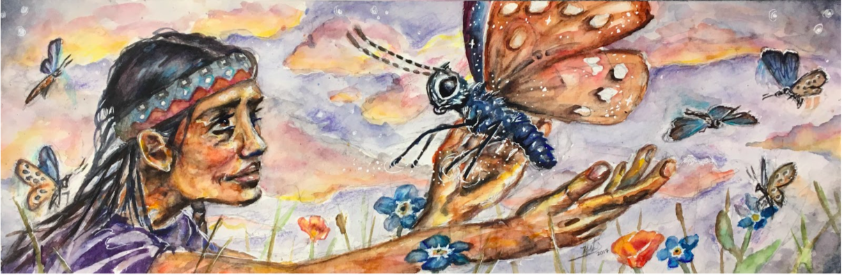 "Through creating art, I seek to share a message: we must connect to the beings in our natural world. This connection is rooted in curiosity, in finding the inner child and exploring. My artwork features young people and animals, together in the fabric between dream and reality that childhood weaves. I focus on forming emotions and understanding not only between the subjects in my work, but between viewers and my creations. Human-caused disappearance of wildlife, in particular the snow leopard, is a particular theme in my life. With my artwork, I hope to reveal the empathy in our hearts and the hope and change that together we can bring to our planet."