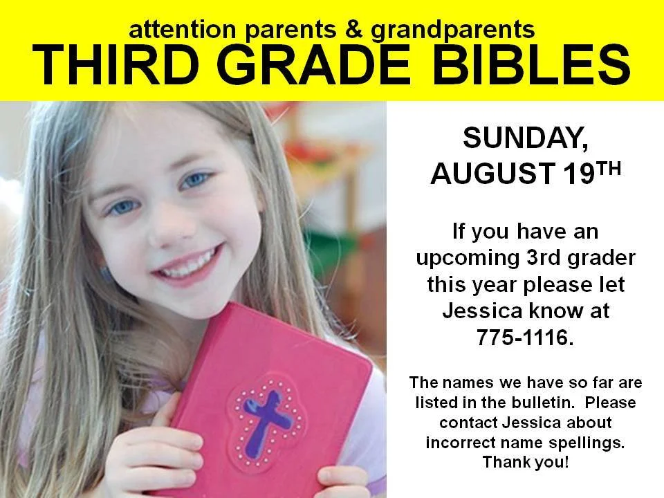 3rd Grade Bible Presentation