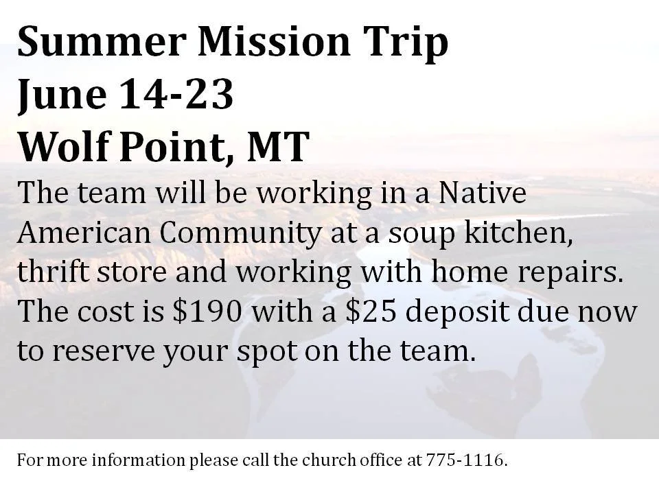Summer Mission Trip @Wolf Point, MT