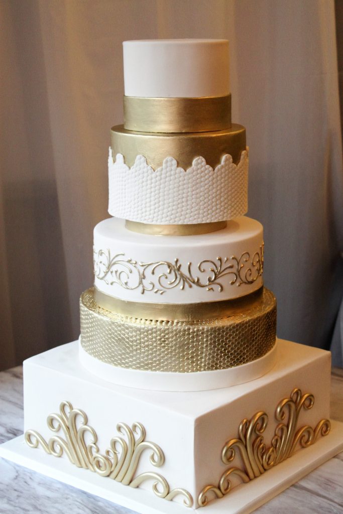 Purple And Gold Wedding Cake Elite Wedding And Event Planning