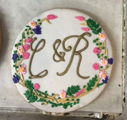 Engagement Monogram Cookie