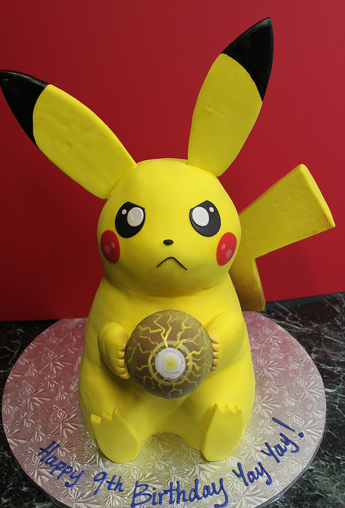 Pouty Pikachu Cake