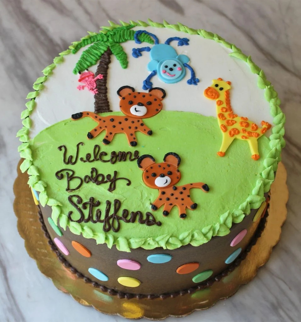 Jungle Baby Shower Cake