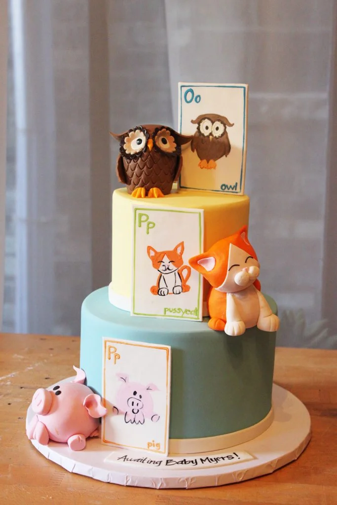 O is for Owl Baby Cake