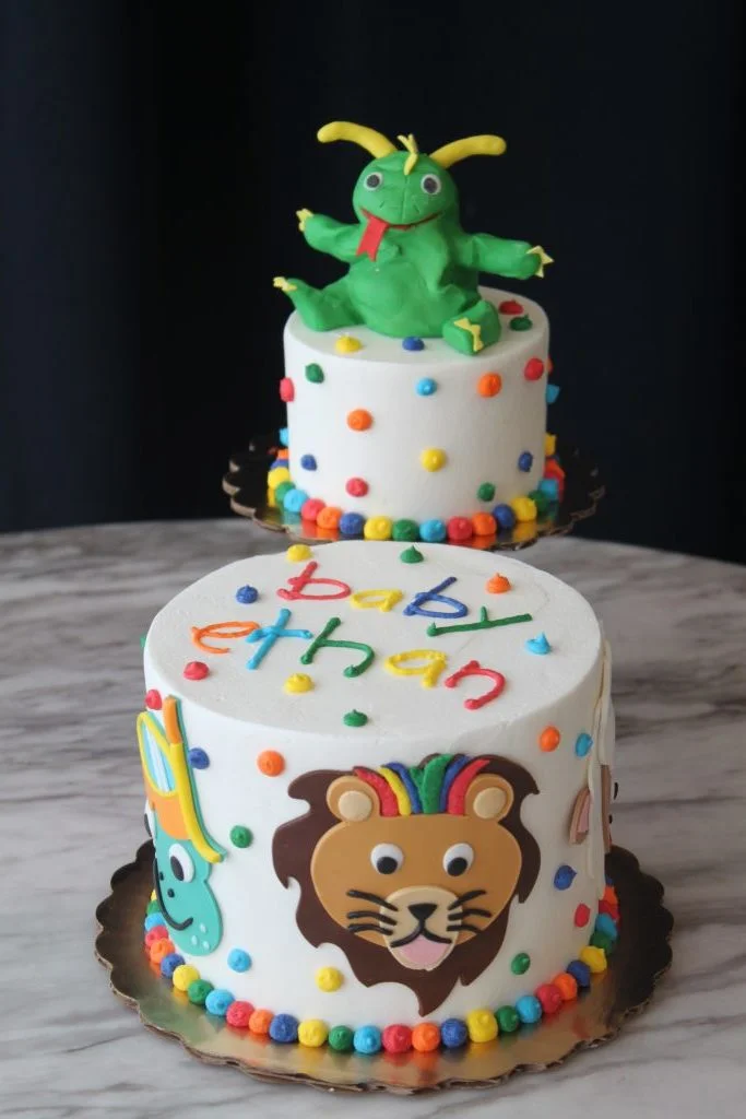 Whimsical Polka Dot Baby Cake