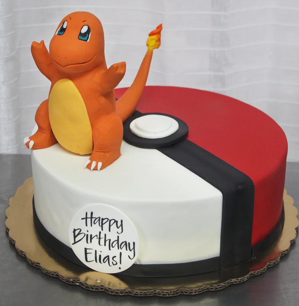 Charmander Pokeball Cake