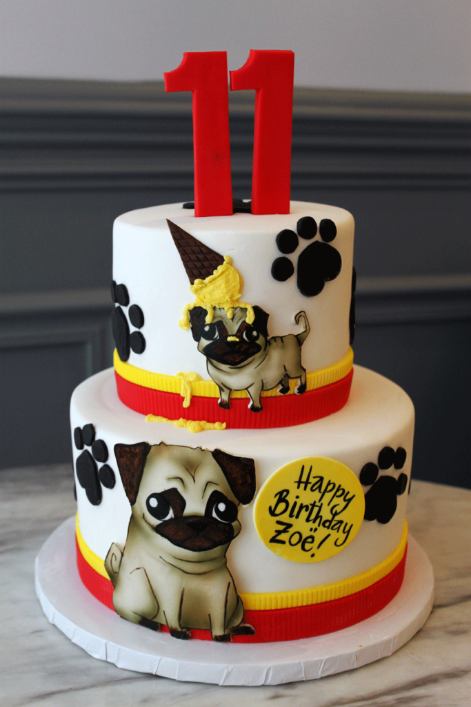 Pug Birthday Cake