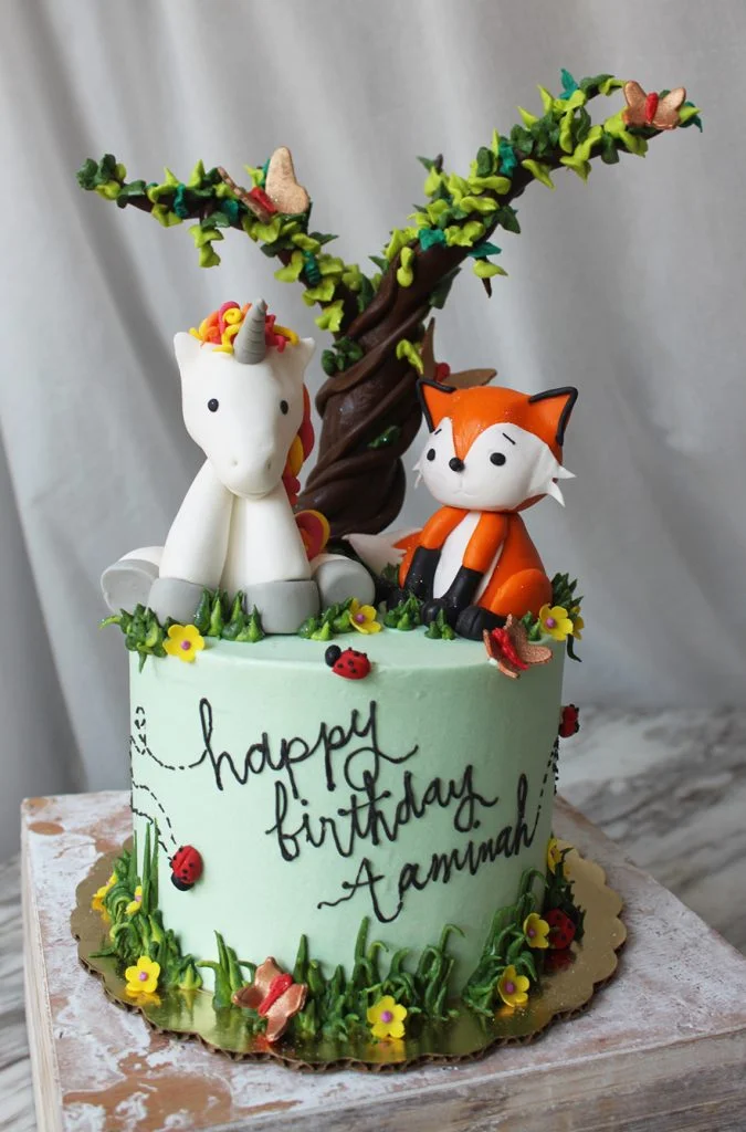 Whimsical Forest Cake