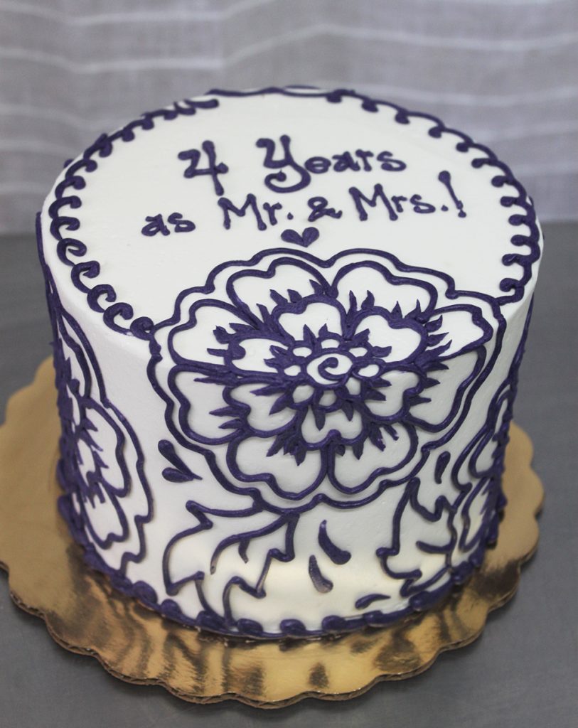 Floral Scroll Cake