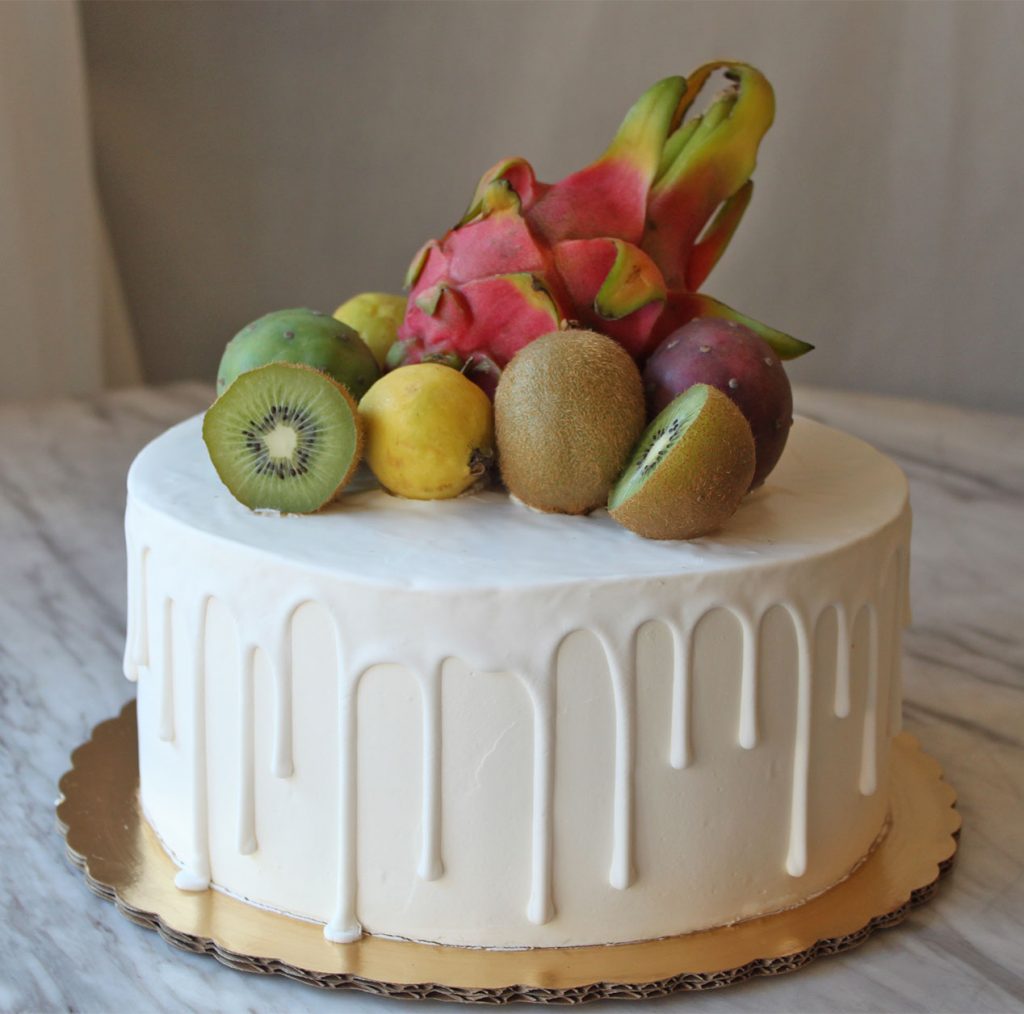 Fresh Fruit and Drip Cake