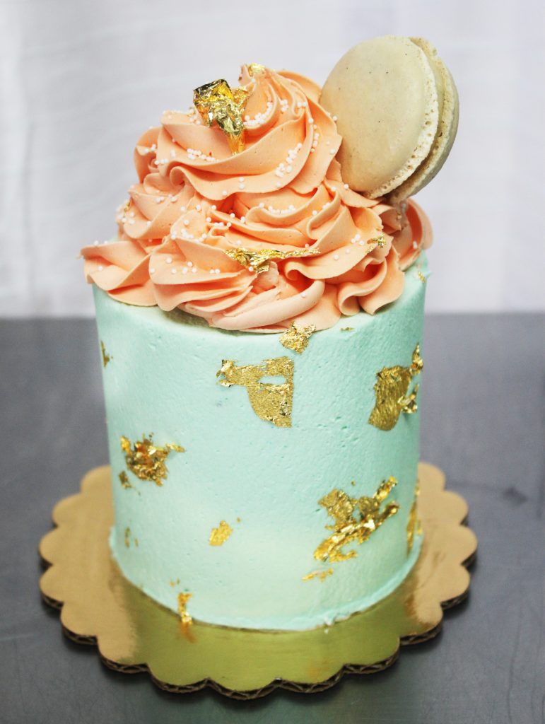 Mint and Gold Cake