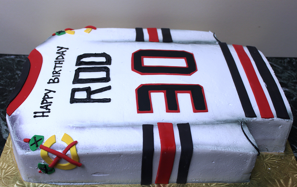 Blackhawks Jersey Cake