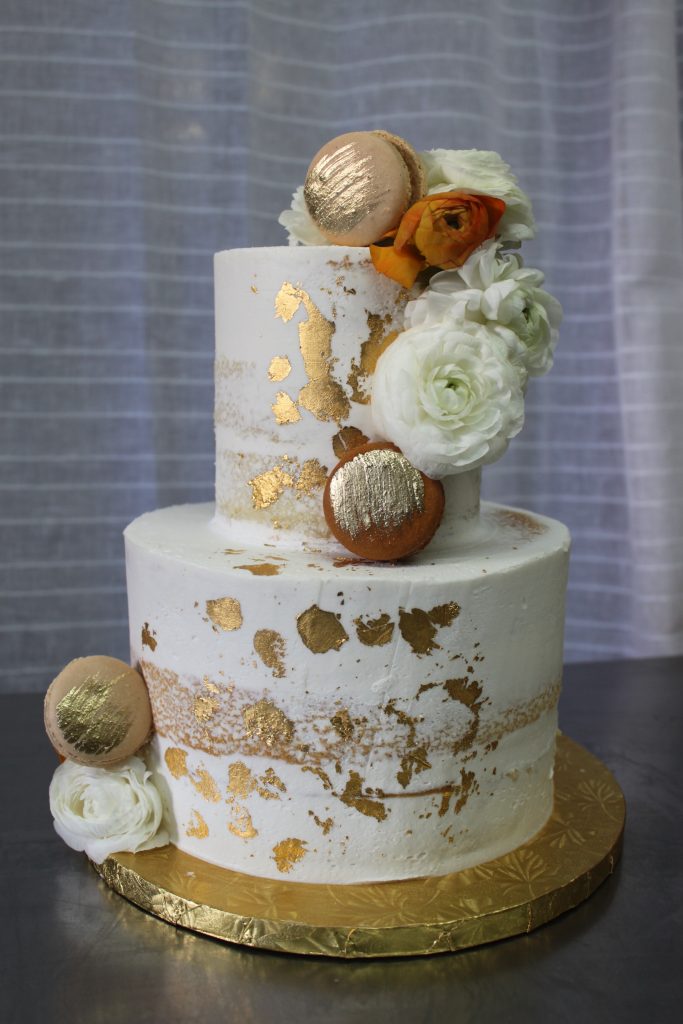 Semi-Naked Gold Foil Cake