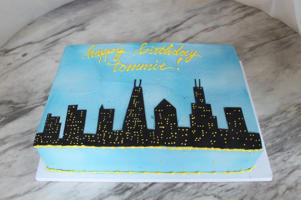 Chicago Skyline Sheet Cake