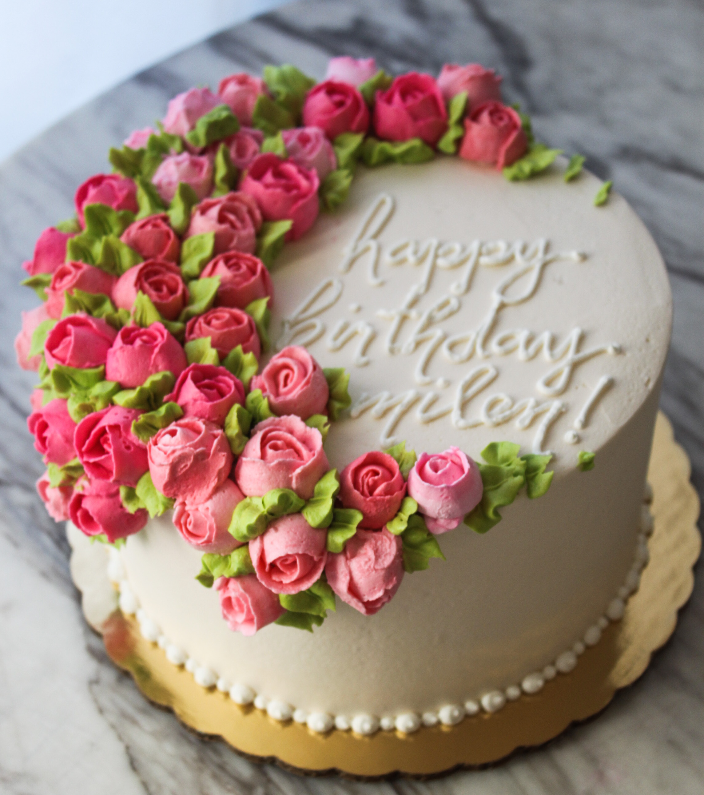 Spring Rose Spray Cake