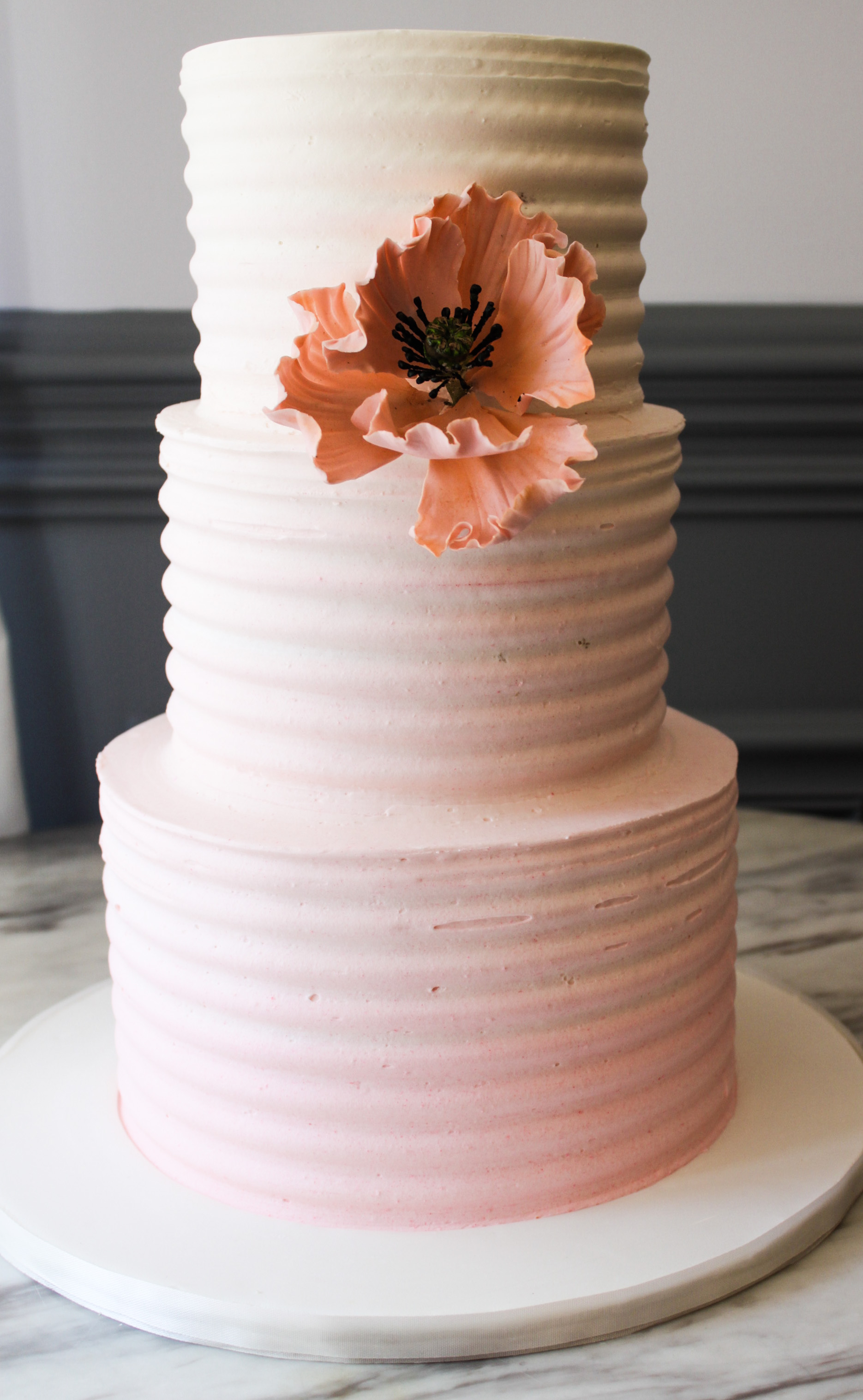 Ombre Pink Textured Cake