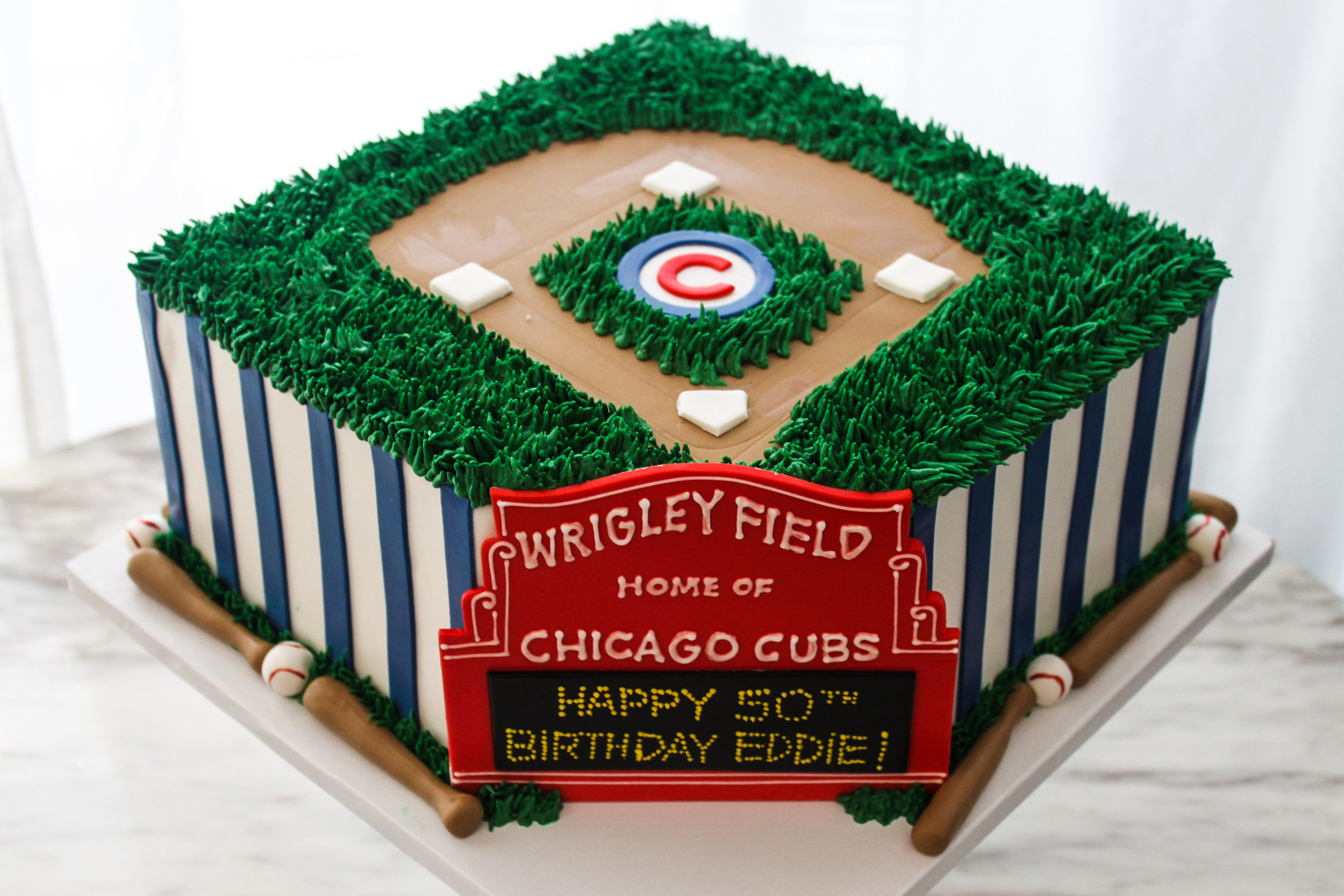 Wrigley Field Birthday Cake