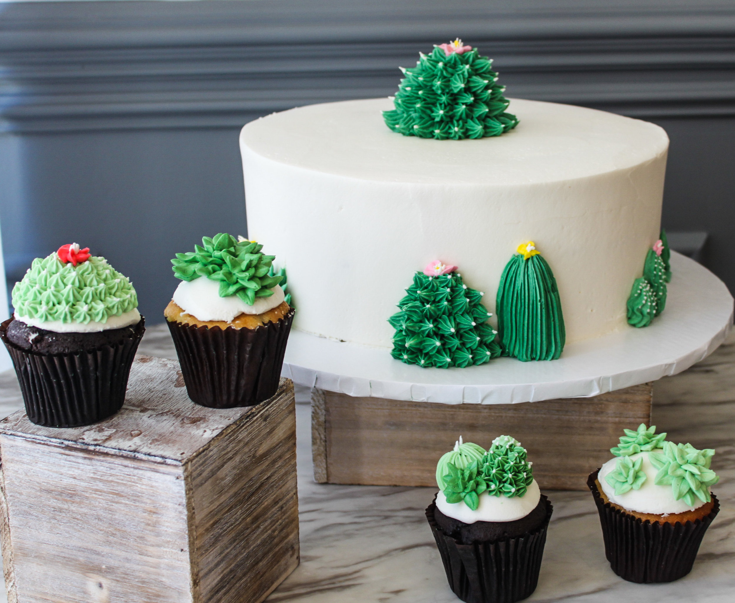 Buttercream Succulent Cake