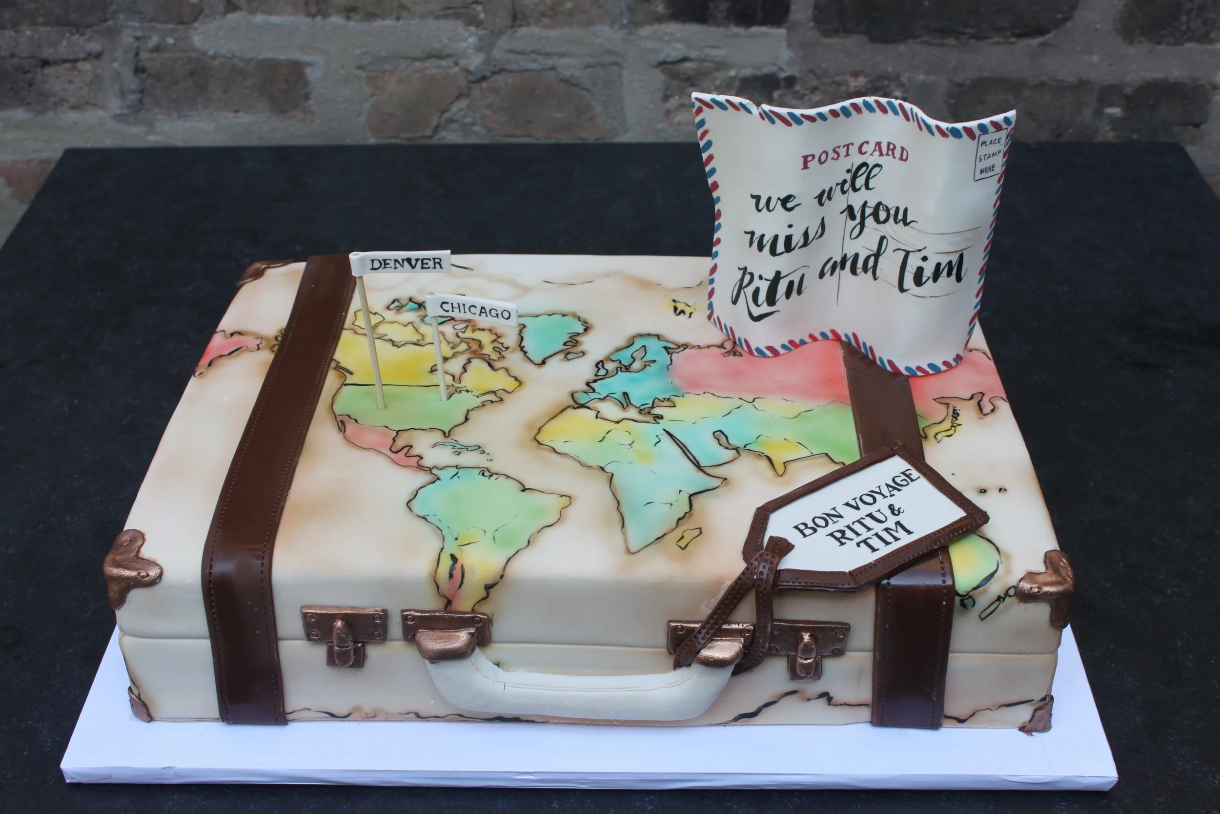Bon Voyage Suitcase Cake