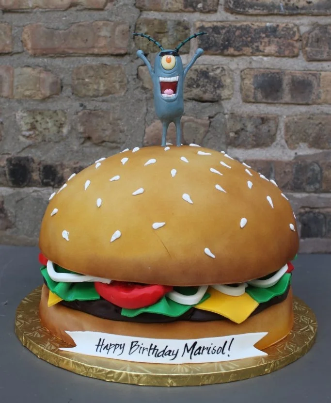 Crabby Patty Burger Cake