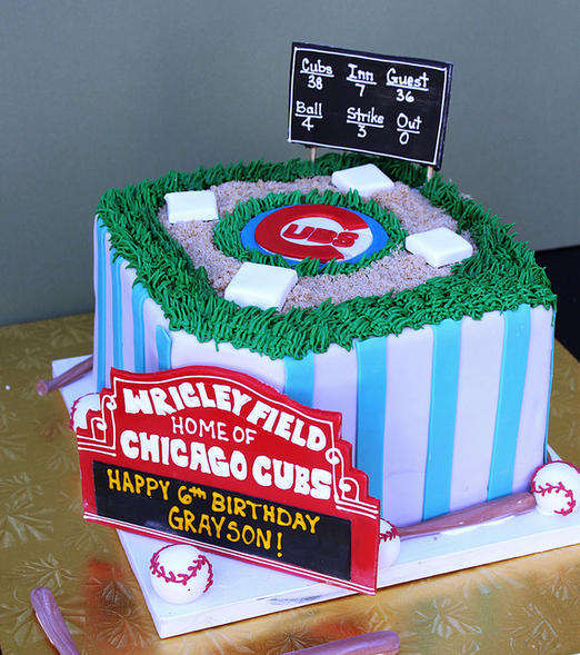 Wrigley Stadium Cake
