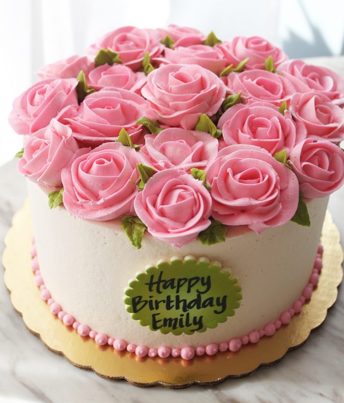 Light Pink Rose Cake