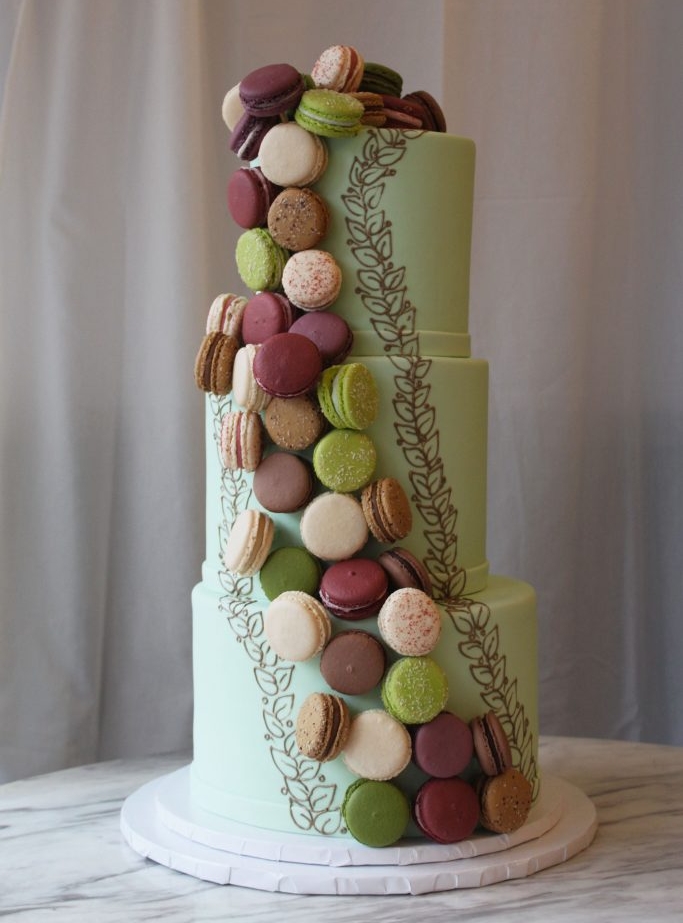 Cascading Macaron Cake