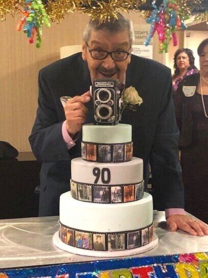 World's Greatest Dad Vintage Camera Cake