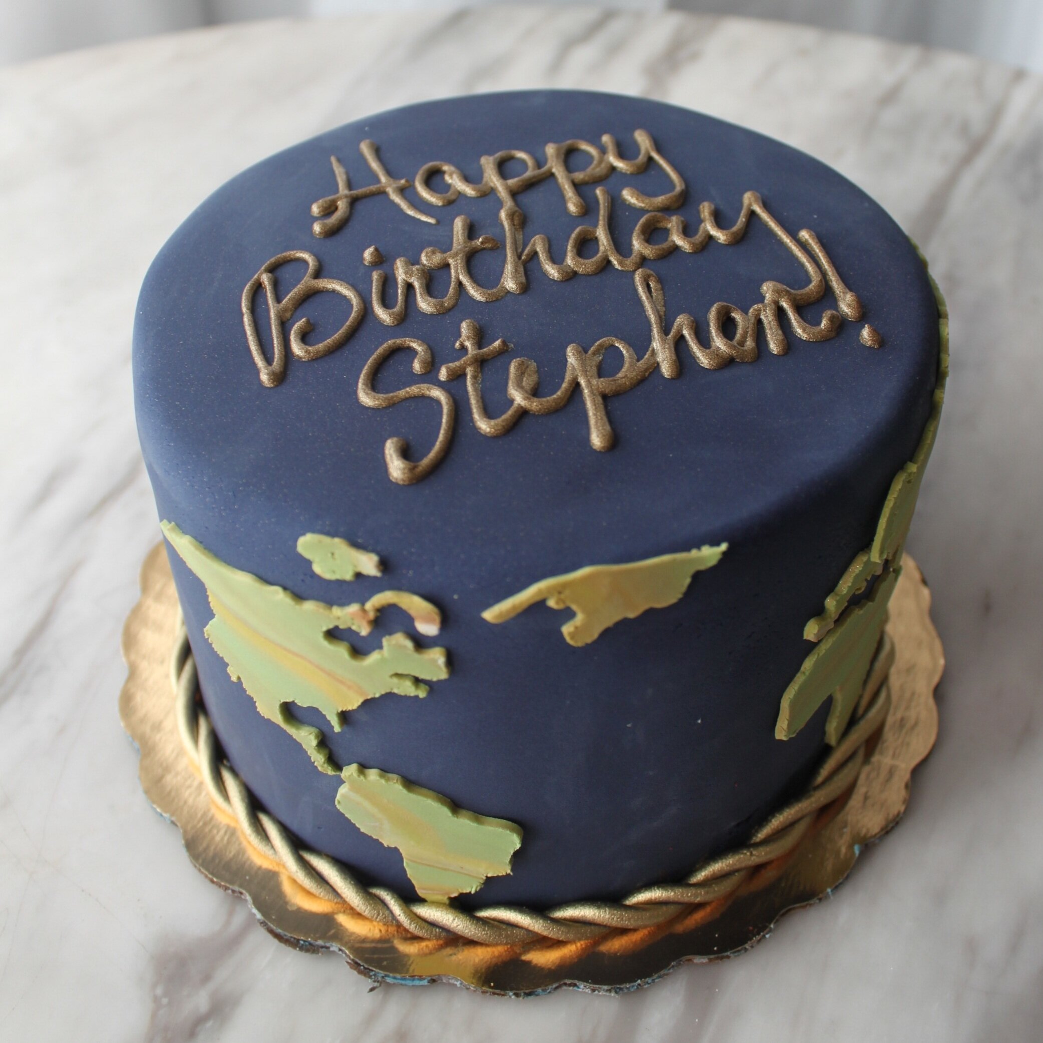 World Map Cake