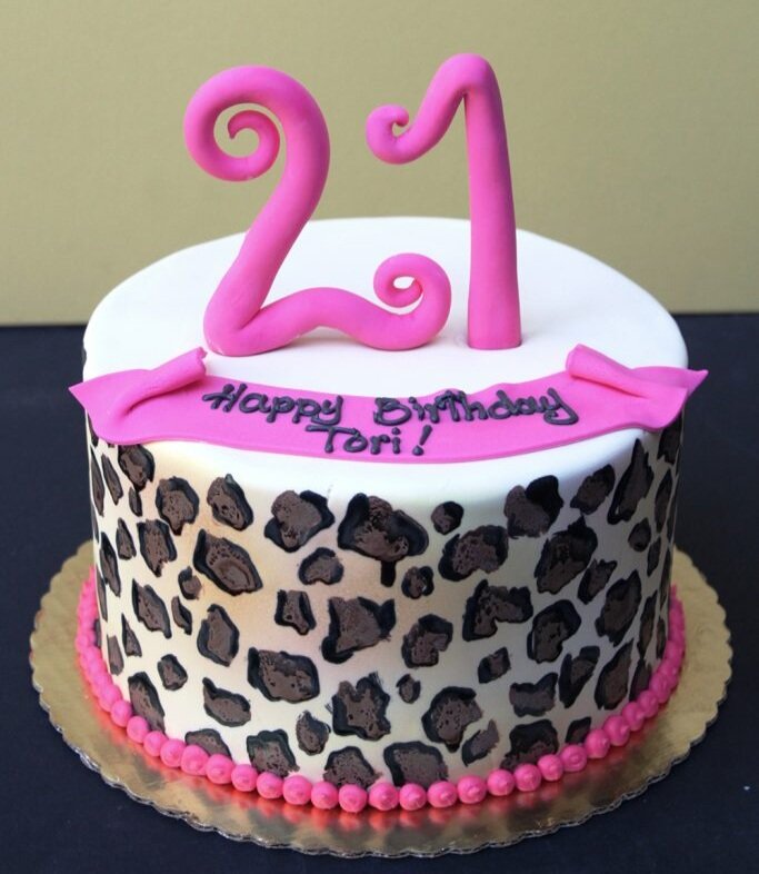 Hot Pink Leopard Cake